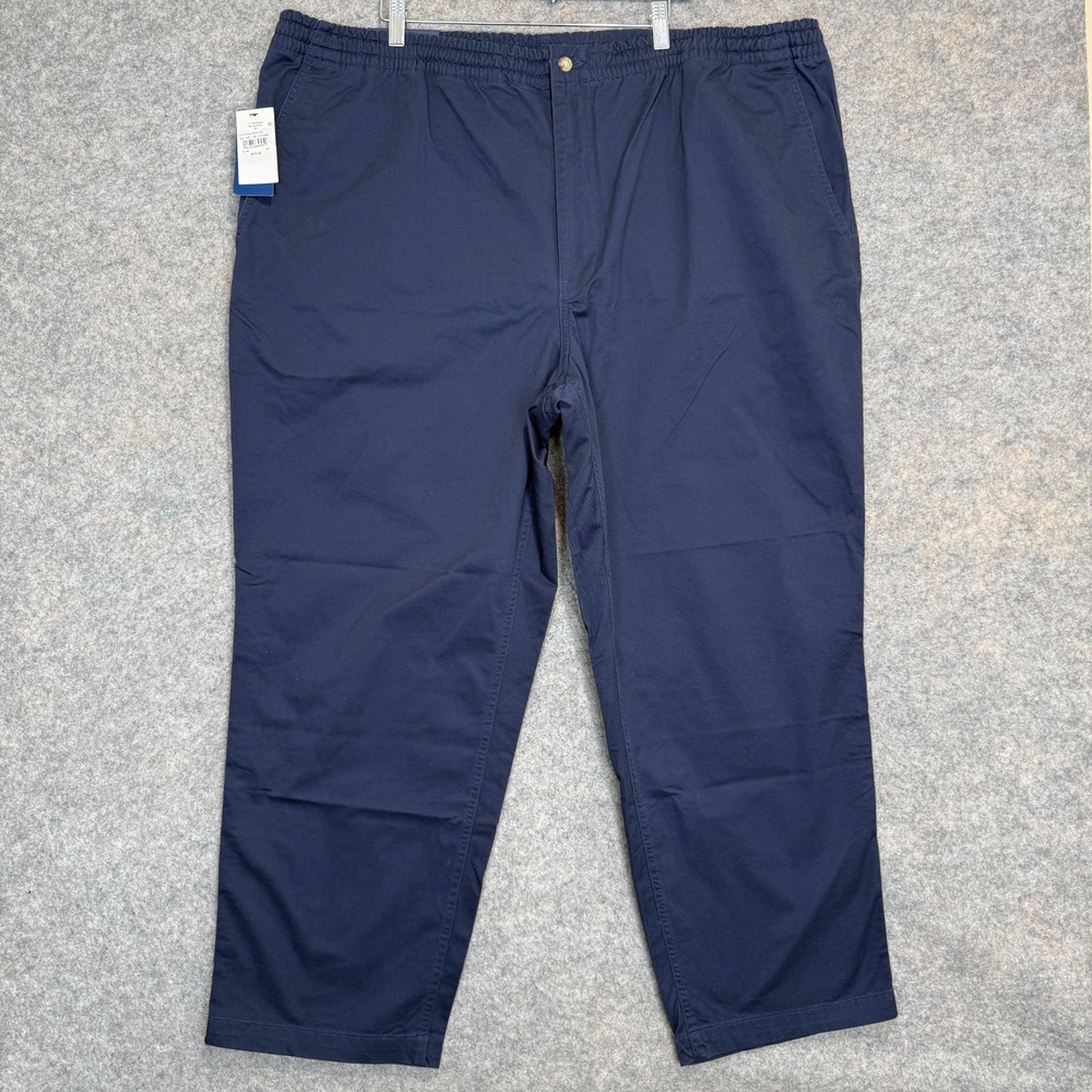 Polo Ralph Lauren Chino Drawstring‎ Stretch Pants Mens 3XB Classic Fit Big Navy